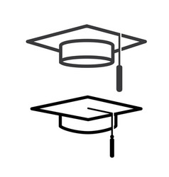 Graduation Cap Flat Design Isolated