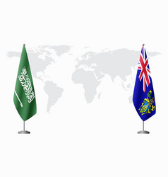 Saudi Arabia And Pitcairn Islands Flags