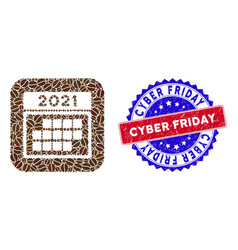 Bicolor Cyber Friday Grunge Stamp And Coffee Beans