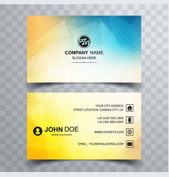 Colorful Polygonal Business Card