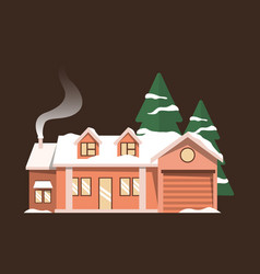 House Home Snow Winter Season Pine Tree Nature