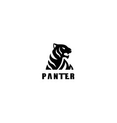 Panther Logo Abstract Design Company Black