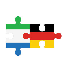 Puzzle Of Flags Of Sierra Leone And Germany