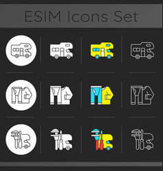 Roadtrip Dark Theme Icons Set