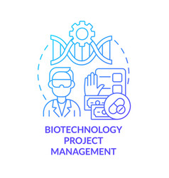 Biotechnology Project Management Blue Gradient