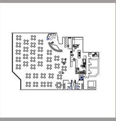 Design Sketch Of A Cafe Or Bar Shop Floor Plan