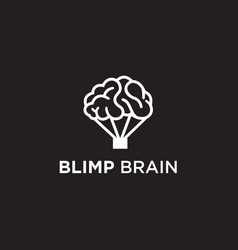 Hot Air Balloon Brain Logo Design