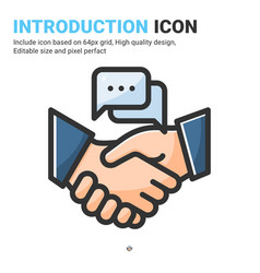 Introduction Icon With Outline Color Style