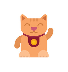 Lucky Kitty Icon Flat Maneki Cat