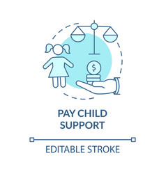 Pay Child Support Turquoise Concept Icon