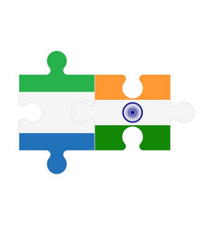 Puzzle Of Flags Of Sierra Leone And India