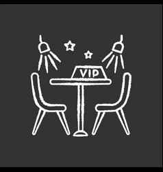 Vip Lounge Zone Chalk White Icon On Black