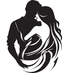 Endearing Moment Black Logo Design Of Couple