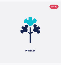 Two Color Parsley Icon From Fruits Concept