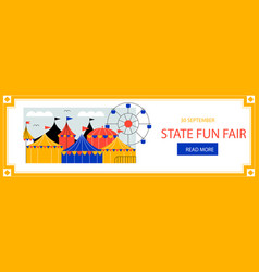 Flat Design Fun Fair Horizontal Banner