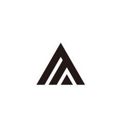 Letter M Mountain Triangle Geometric Symbol