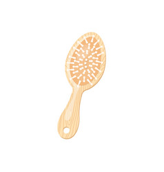 Wooden Hair Brush Cartoon