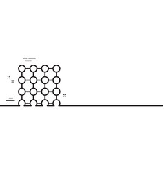 Density Line Icon Gas Particles Grid Sign