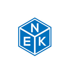 Nek Letter Logo Design On Black Background