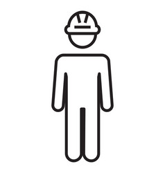 Construction Lineworker Icon Isolated