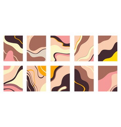 Set Of Images With Colorful Chaotic Patterns