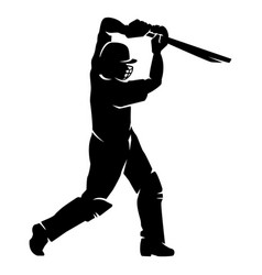 Cricket Player Silhouette Cut Out High Quality