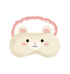 Cute White Sleep Mask Sticker Concept