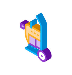 Drain Cleaning Machine On Cart Isometric Icon