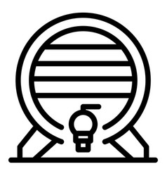 Bourbon Barrel Icon Outline Style