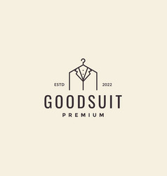 Business Suit Simple Line Hipster Logo Design