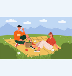 Couple At Picnic Concept