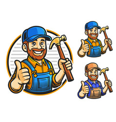 Mascot Design Of A Handyman Cartoon Character