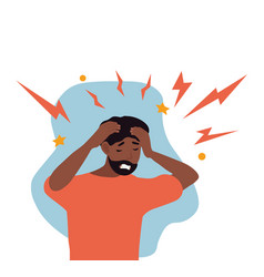 African American Man With A Morning Migraine