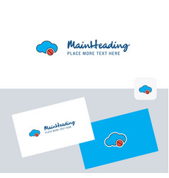 Cloud Not Working Logotype With Business Card