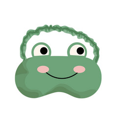 Cute Green Sleep Mask Sticker Concept