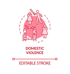 Domestic Violence Pink Concept Icon