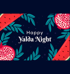 Flat Happy Yalda Night Background Design