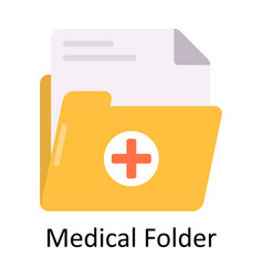 Medical Folder Flat Icon Design