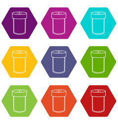 Salt Shaker Icons Set 9