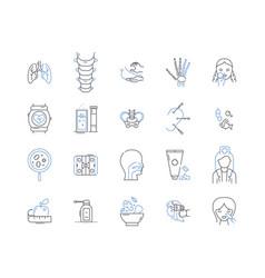 Artificial Intelligence In Healthcare Line Icons