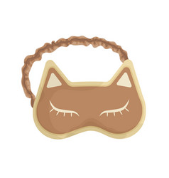 Cute Brown Sleep Mask Sticker Concept