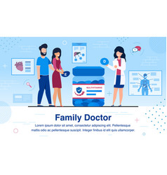 Family Doctor Practice Flat Promo Banner