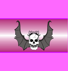 Heavy Metal Bat Winged Skull