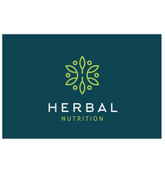 Letter H Health Herbal Flower Leaf Plant Logo