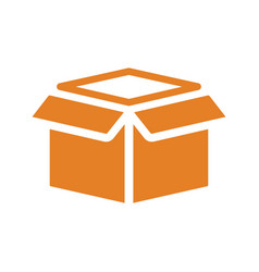 Box Pack Packing Icon Orange Color Eps