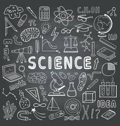 Science Set Of Hand Drawn Elements