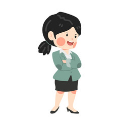 Business Woman Standing With Crossed Arms