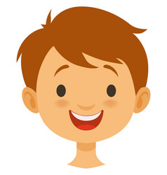 Happy Smiling Boy Head Portrait Funny Kid