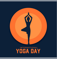 International Yoga Day Event Flat Background