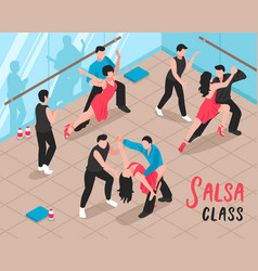 Salsa Class People Isometric